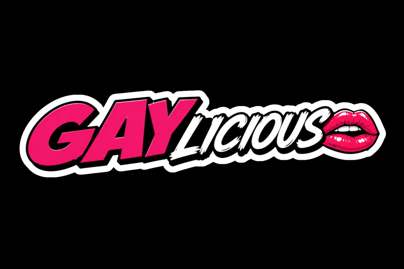 Logotipo de Gaylicious sobre fondo negro