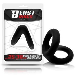 Anillo doble para el pene de silicona 2,5 y 3 cm