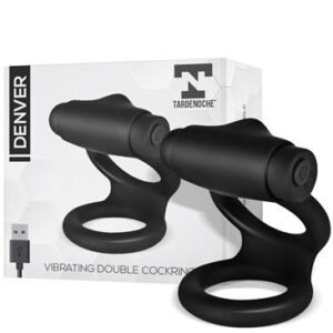 Denver anillo doble para el pene con vibración USB
