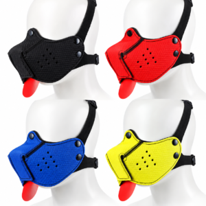 Puppy Bozal Puppy de neopreno A-Gusto ajustable en negro, rojo, azul y amarillo