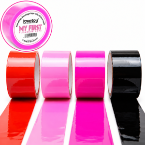 BDSM/Fetish Cinta bondage no pegajosa LOVETOY en rojo, rosa, fucsia y negro